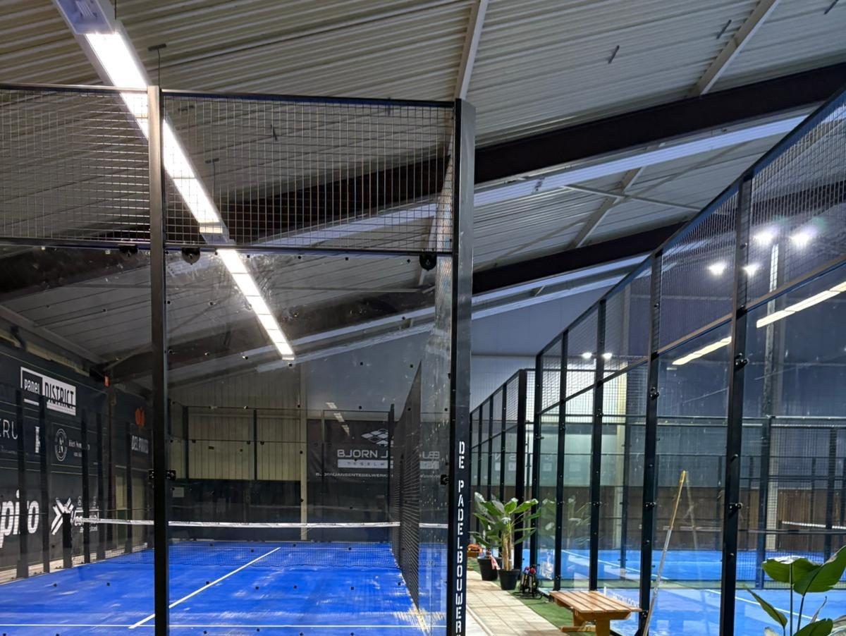 Padel court constructed from a steel frame made of Ripstaal Steelframing