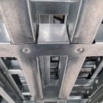 Through profiles in rip steel Steel frame