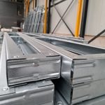 Installations for flat profile reinforcing steel steel frame