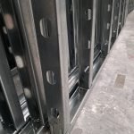 Oval conduit holes rebar steel frame